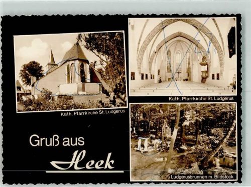 Heek Kath. Kirche St. Ludgerus Foto Original aus Archiv eines Ansichtskartenverlags