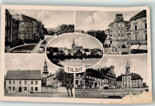 Tilsit 1842 Amtsgericht Rathaus Denkmal Schenkendorfplatz Königing Luise Haus