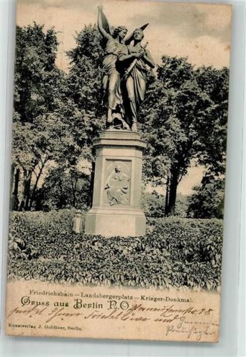 Friedrichshain 1900 Kriegerdenkmal Landsbergerplatz