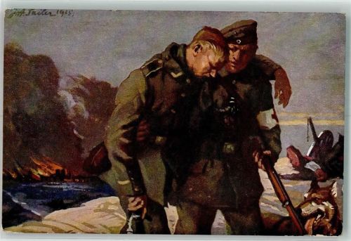Rotes Kreuz sign.Siler J.A. Soldaten Wohlfahrtskarte Nr.5