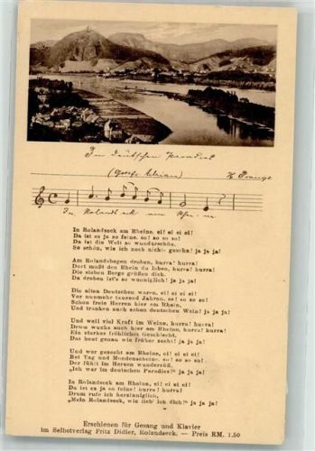 Rolandseck Lied von Fritz Didier
