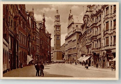 Augsburg 1934 Reichswinterhilfe-Lotterie Bild 88 Perlachturm Das schöne Deutschland