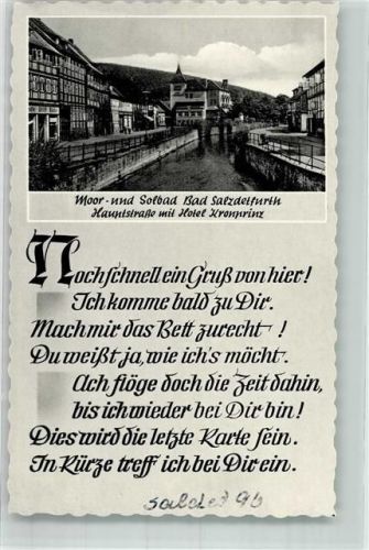 Bad Salzdetfurth Hauptstraße an der Lamme mit Hotel Kronprinz