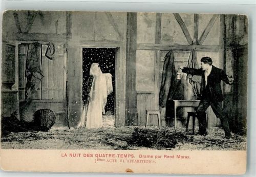 1905 3. Akt Bühnenbild La Nuit des Quatre-Temps , Drama von Rene Morax