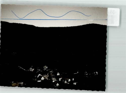 Schwarzenberg Vogelschau Striche auf der Bildseite Ort handschriftlich Foto Original aus Archiv eines Ansichtskartenverlags