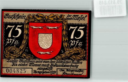 Wesel 1921 75 Pfennig