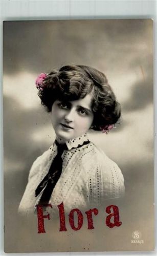 1914 mit Glimmer/Glitzerauflage Flora Frau SF Nr.3336-3
