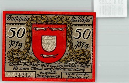 Wesel 1921 50 Pfennig