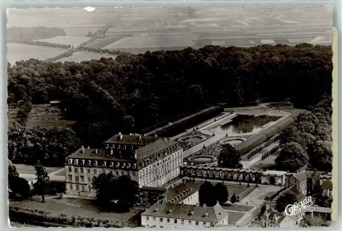 Brühl Fliegeraufnahme Schloss Augustusburg Ort handschriftlich Foto Original aus Archiv eines Ansichtskartenverlags
