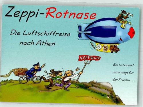Kinderbuch Zeppi Rotnase Luftschiffreise Comic City Cards