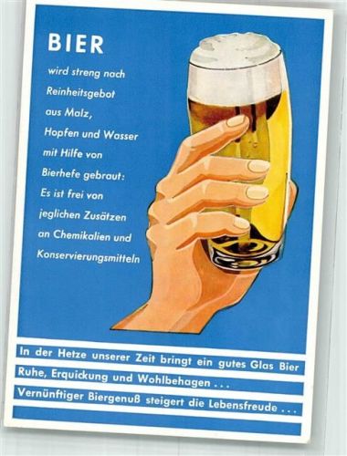 sign. Busse Hand mit erhobenen Pilsglas Deutscher Brauer-Bund