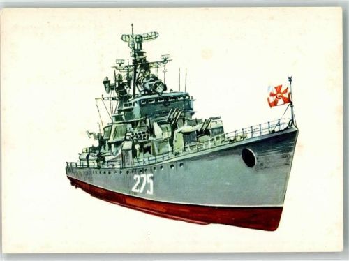Kriegsschiff ORP Zerstörer Warszawa sign. Koczorowski Eugeniusz