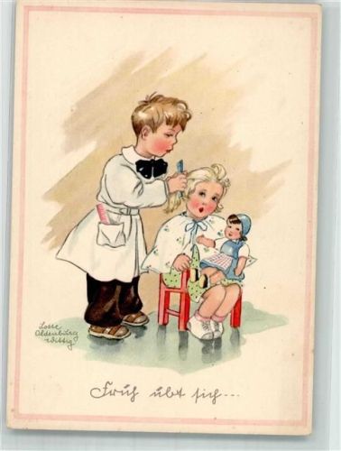 sign. Oldenburg-Wittig Lotte Kinder Kunstverlag E.S. Schwerdtfeger u. Co. Nr. 9548