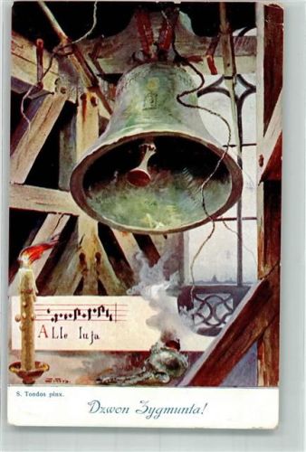 Krakau 1913 sign. Tondos St. Sigismund-Glocke Verlag polnischer Malersalon Ser. 404 No. 2