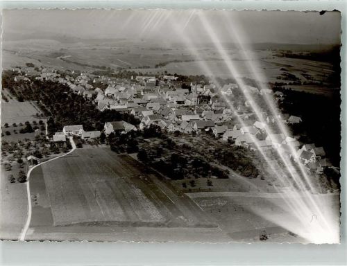Deckenpfronn Fliegeraufnahme Ort handschriftlich Foto Original aus Archiv eines Ansichtskartenverlags