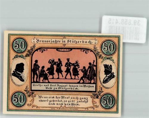 Stützerbach 1921 50 Pfennig Brausejahre