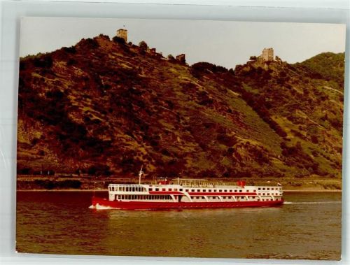 Kamp-Bornhofen Burg Dampfschiff Ort handschrfitlich Foto Original aus Archiv eines Ansichtskartenverlags