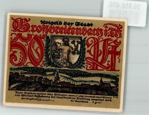 Großbreitenbach 50 Pf. Gutschein Glasindustrie