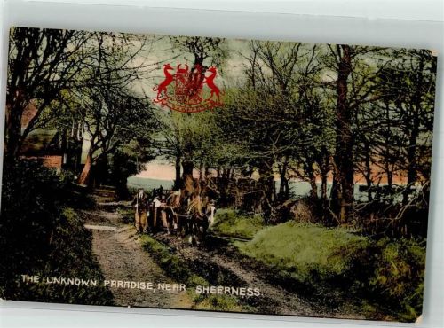 1906 The unknown Paradise, Near Sheerness Bauernwagen