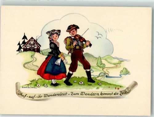 sign. Lauterborn Liesel Tracht Egerland P.M.V. 75/8