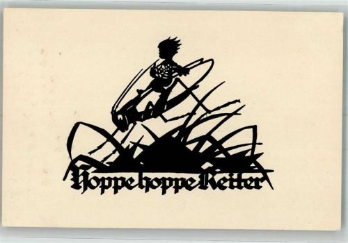 Hoppe Hoppe Reiter Scherenschnitt