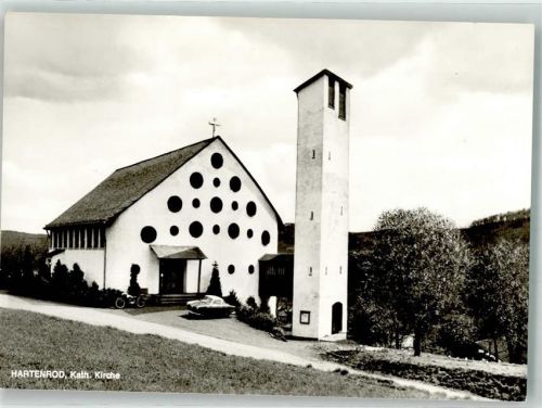Hartenrod Kath. Kirche Oldtimer Motorrad
