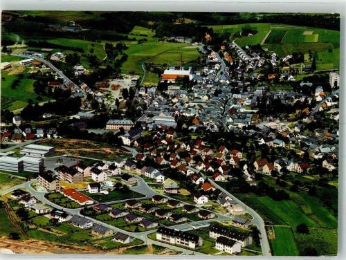 Nastätten Fliegeraufnahme des Ortes mit Neubaugebiet