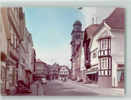 Lauterbach Straße Auto Turm Photo Geschäft Ort handschriftlich Foto Original aus Archiv eines Ansichtskartenverlags