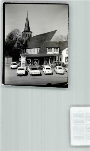 Dingden Geschäft Auto Kirche Ort handschriftlich Foto Original aus Archiv eines Ansichtskartenverlags