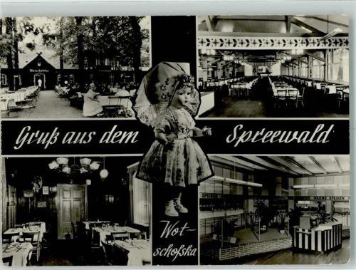Lübbenau Tracht Puppe Gasthaus Wotschofska