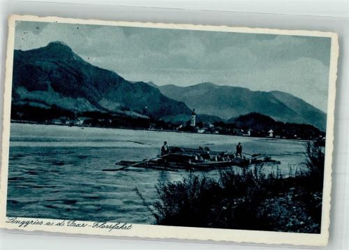 Lenggries 1936 Flößer auf der Isar Fotograf Weindl