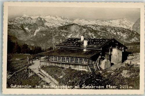 Gotzenalm Almwirtschaft mit Steinernem Meer Hüttenstempel Notopfermarke