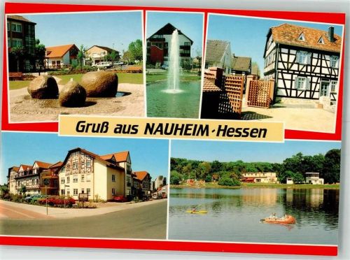 Nauheim Brunnen Fachwerkhäuser Hegbachsee Heimatmuseum