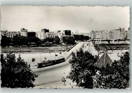 Valencia 1953 Straßenbahn Pont d´Aragon