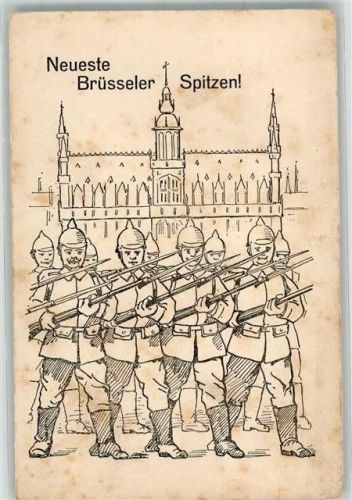 Brüssel Landser vor dem Rathaus Neueste Brüsseler Spitzen Künstlerkarte