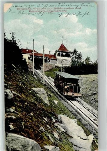 Bad Wildbad 1914 Bergbahn zum Gasthaus Sommerberg