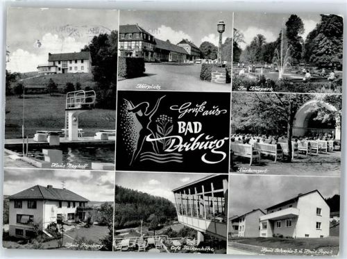 Bad Driburg Kurplatz, Haus Ingeborg, Kurpark, Kurkonzert, Café Falkenhöhe, Haus Beyhoff, Haus Pape