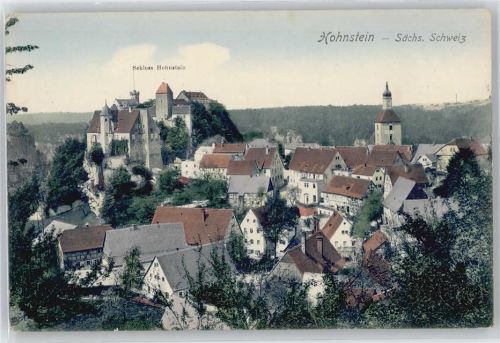 Hohnstein Schloss Hohnstein, Kirche, Ortsansicht