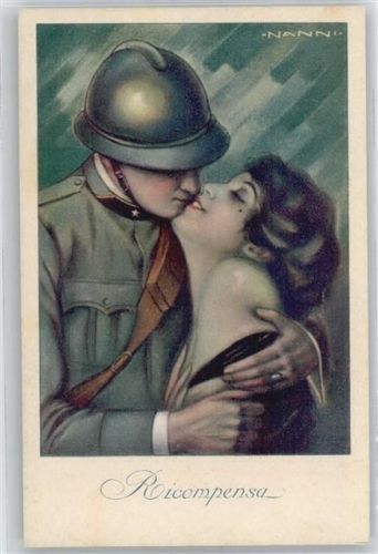 Poesie , sign. Nann Militär Italien Künstlerkarte