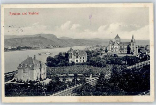 Remagen Eisenbahn, Ortsansichtansicht, Rheintal