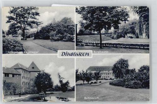 46535 W4220 Dinslaken - Gymnasium , Burgtheater , Marke entfernt
