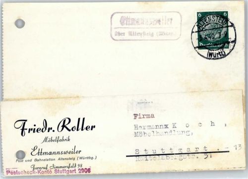 Altensteig Landpoststempel Ettmannsweiler