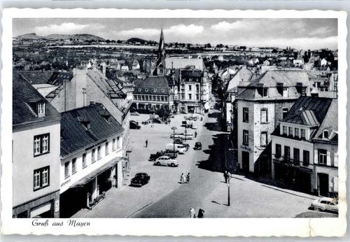 56727 W5440 Mayen - Kirche, Rathaus, Markt