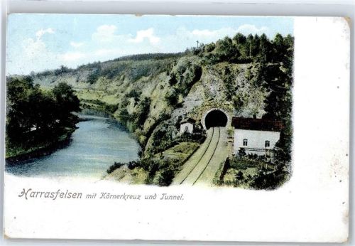 09669 O9262 Frankenberg , Sachs - Tunnel , Harrasfelsen