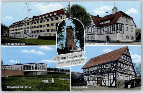 36355 W6424 Hochwaldhausen - Genesungsheim, Hotel Felsenmeer, Teufelsmühle, Schwimmbad-Café
