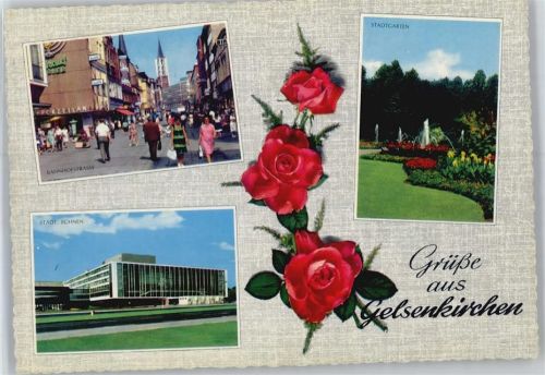 45879 W4650 Gelsenkirchen - Bahnhofstraße, Stadtgarten, Städtische Bühnen, Rose