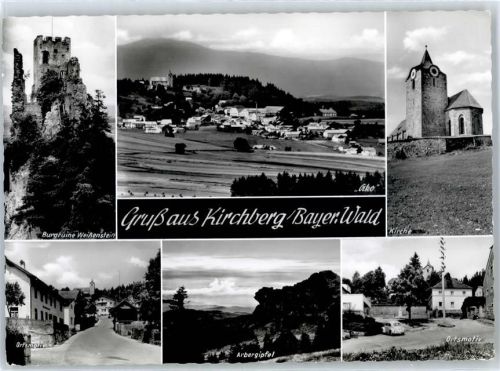 Kirchberg i. Wald Burgruine Weißenstein Kirche Arbergipfel VW Käfer