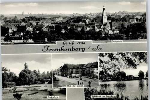 09669 O9262 Frankenberg , Sachs - Parkanlage, Schilfteich, Platz der Einheit