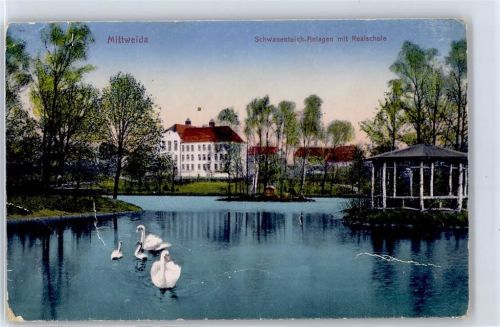 Mittweida Schwanenteich-Anlagen mit Realschule