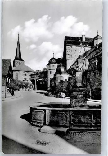 Thurnau Marktplatz Brunnen Kirche